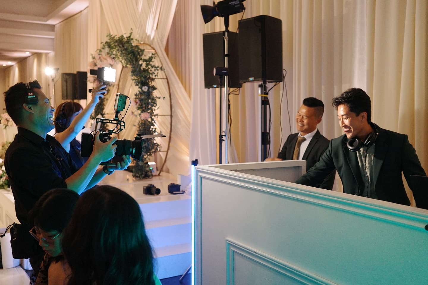 Radiate Productions sound and lighting at an elegant wedding reception